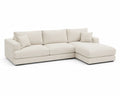 Canapé d'angle en tissu Beige L300 x P180 x H85 cm