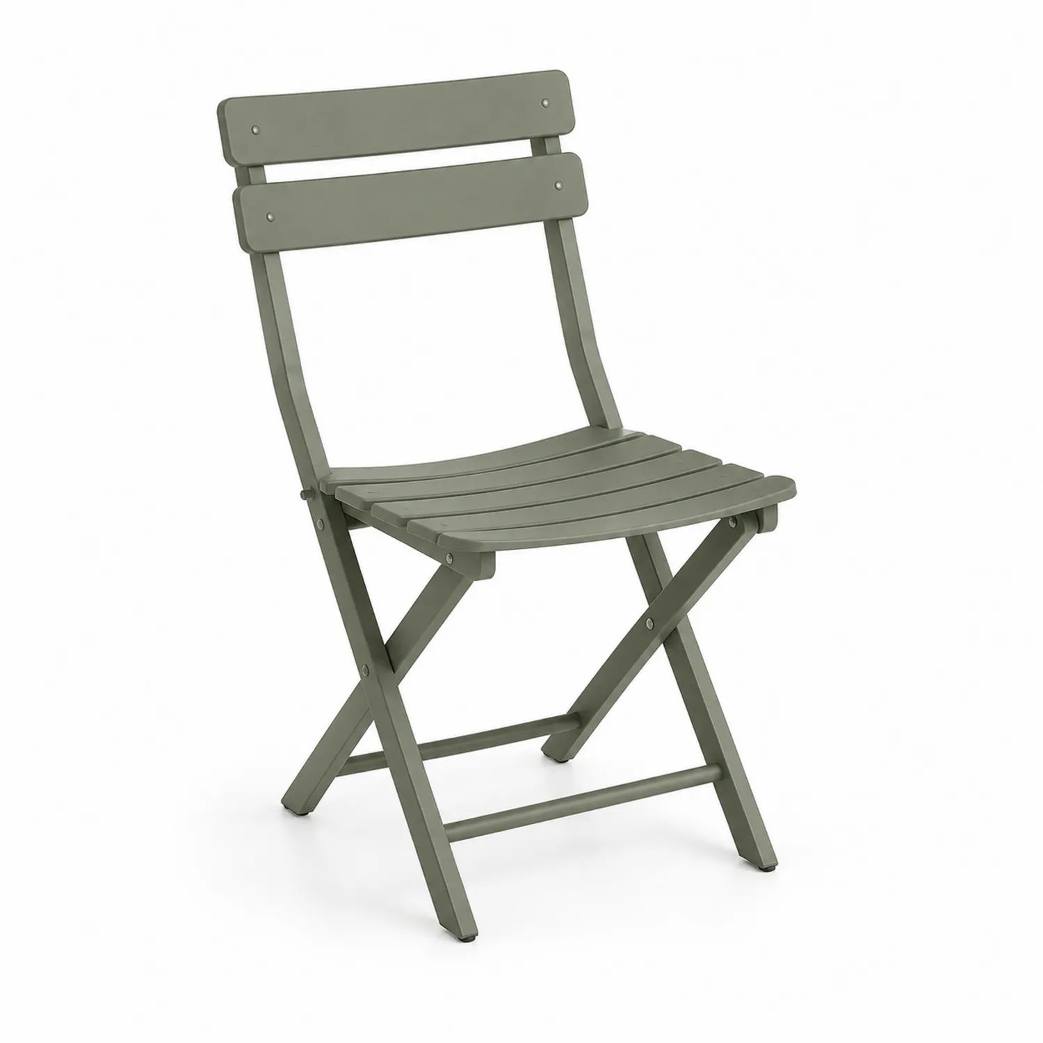 Chaise pliante en métal Vert pour extérieur