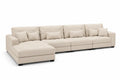Canapé d'angle modularité tissu beige